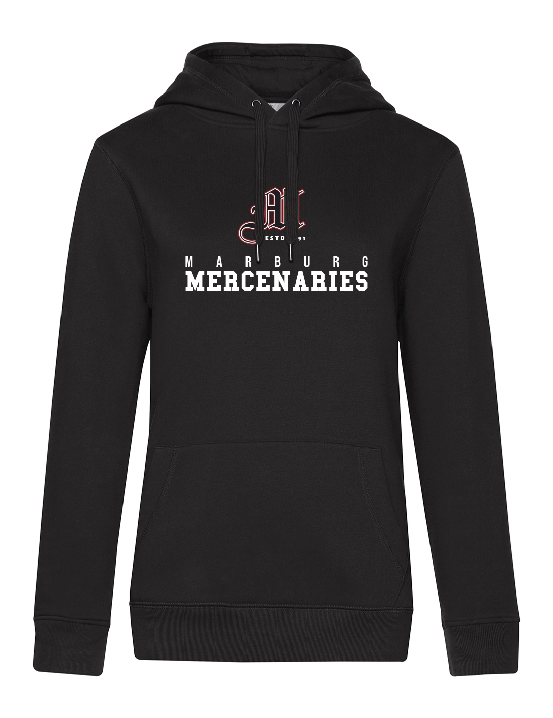 Hoodie Varsity Damen schwarz