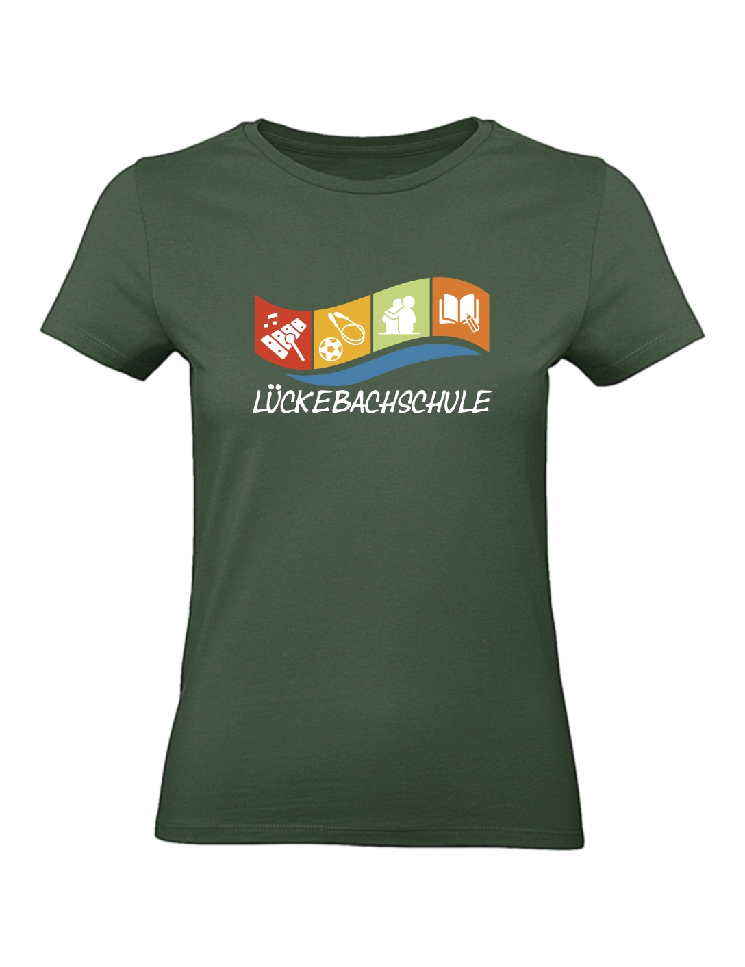 T-Shirt Damen Flaschengrün