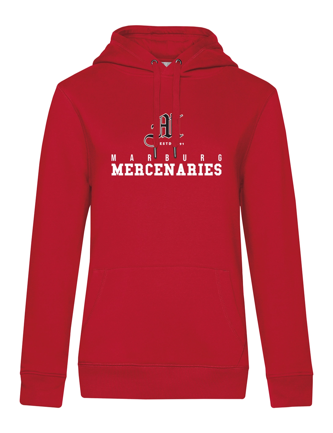 Hoodie Varsity Damen rot