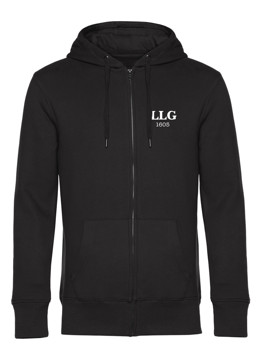 Zip-Hoodie Herren classic schwarz