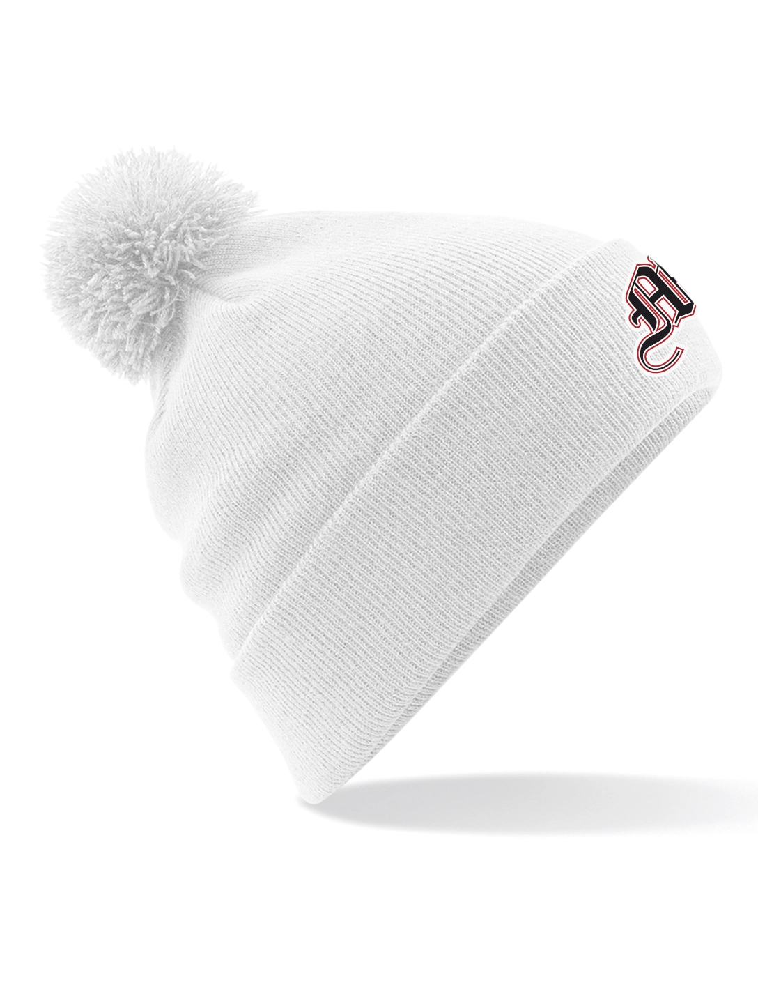 Pom Pom Beanie weiß