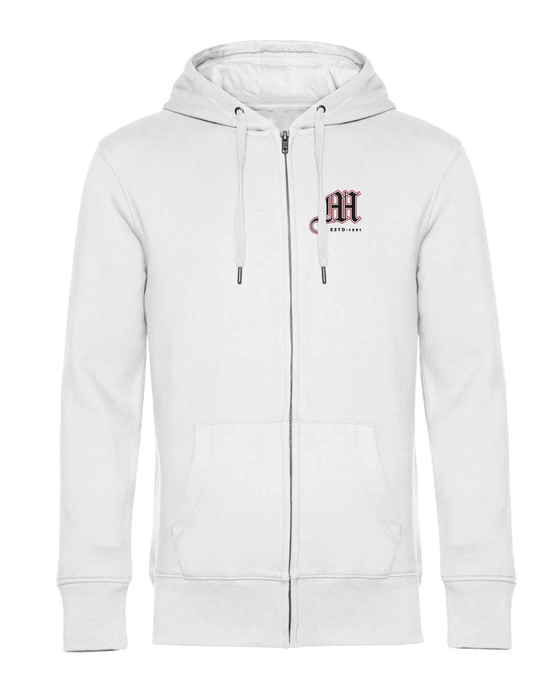 Zip-Hoodie Herren weiß
