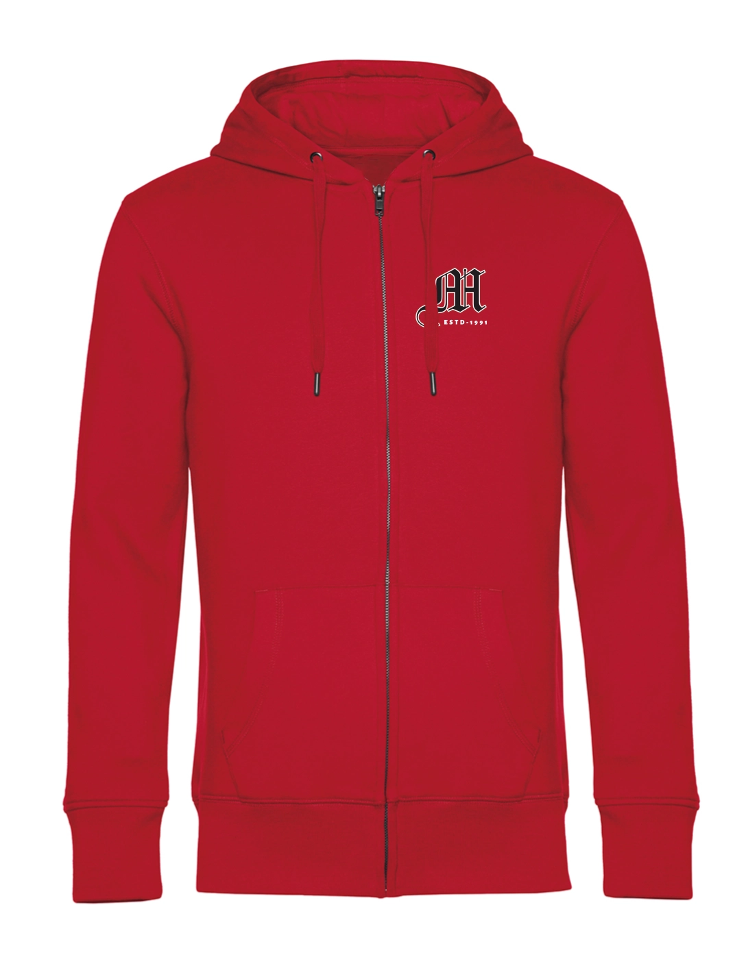 Zip-Hoodie Herren rot