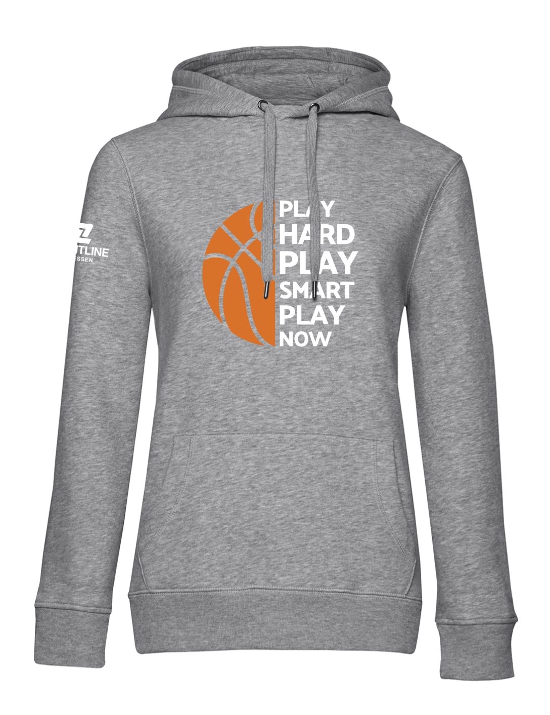 Hoodie Play Damen grau