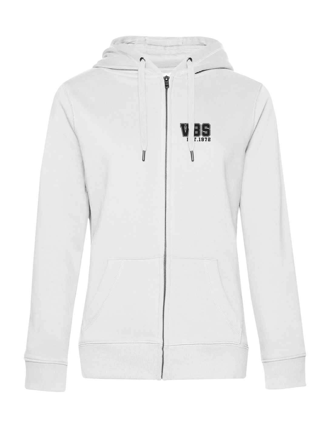 Zip-Hoodie Damen weiß