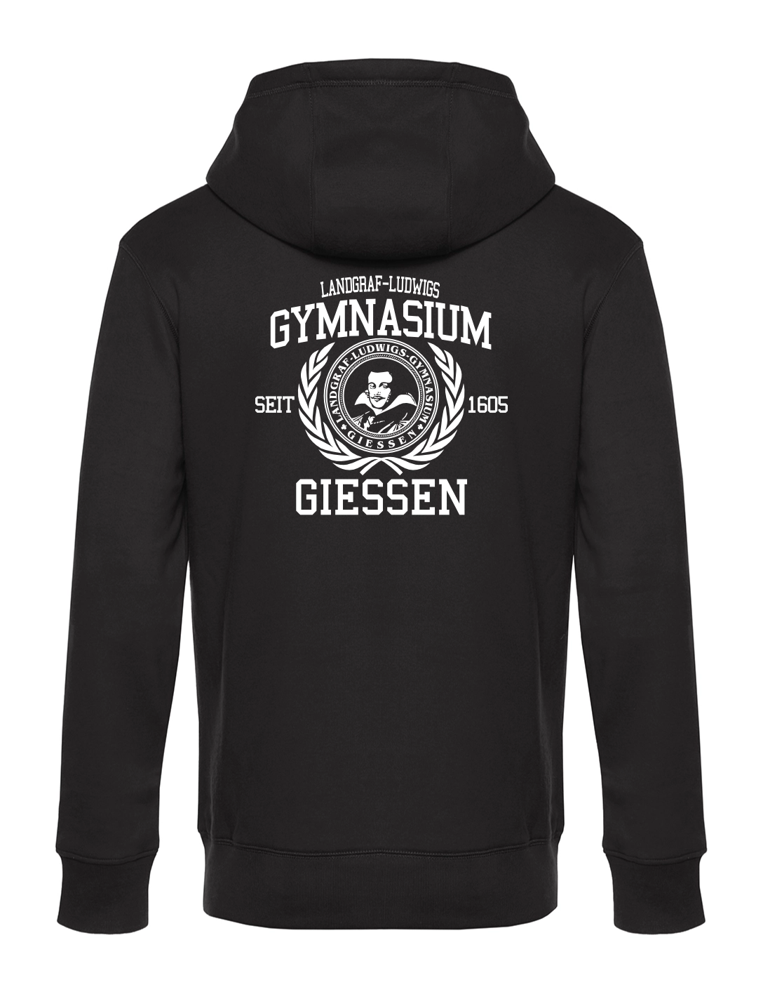 Zip-Hoodie Herren classic schwarz
