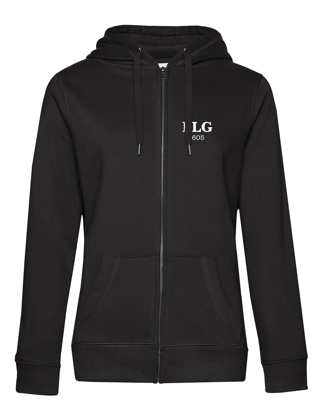 Zip-Hoodie Damen modern schwarz