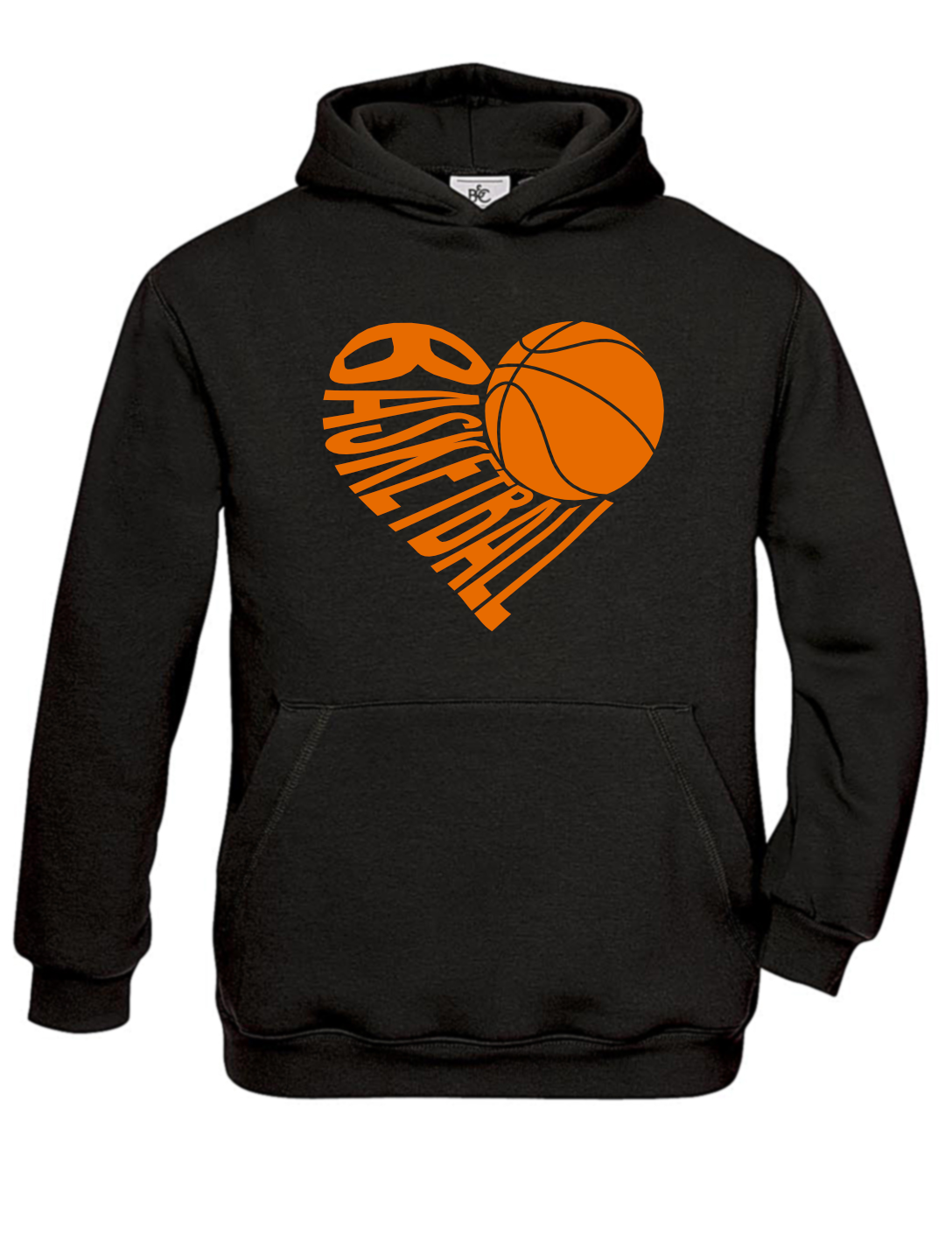 Hoodie Herz für Basketball Kinder