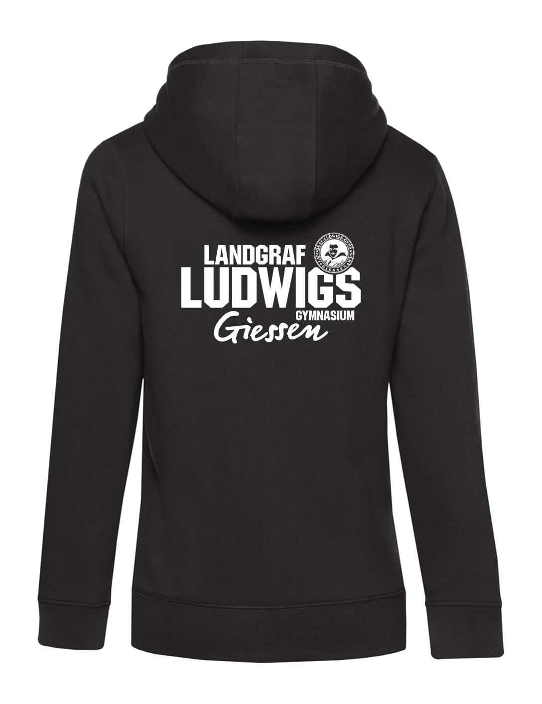 Zip-Hoodie Damen modern schwarz