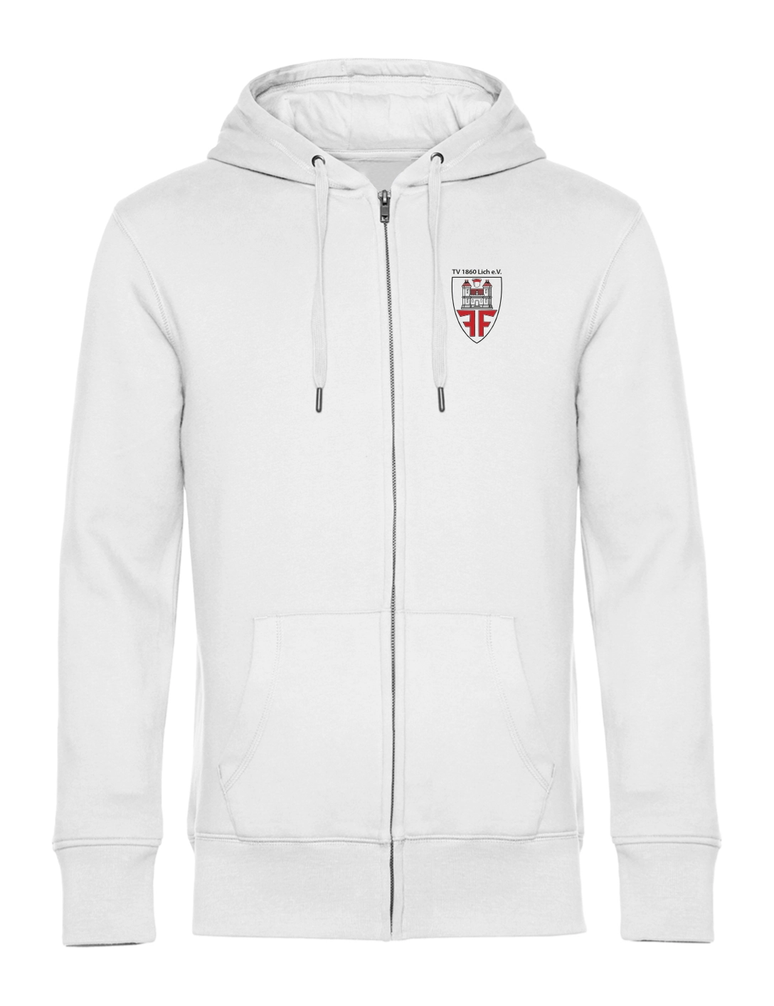 Zip Hoodie Herren weiß