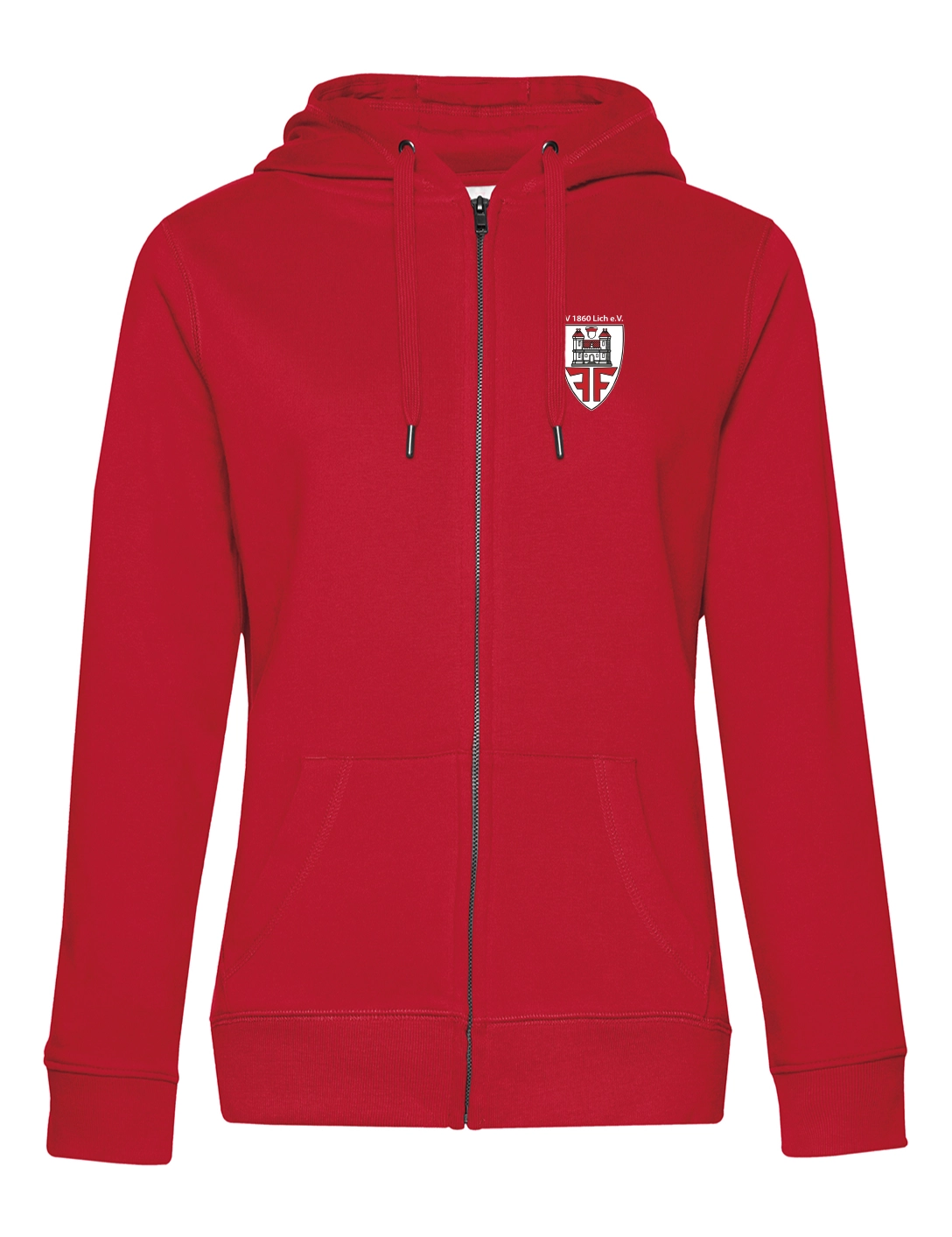 Zip-Hoodie Damen rot