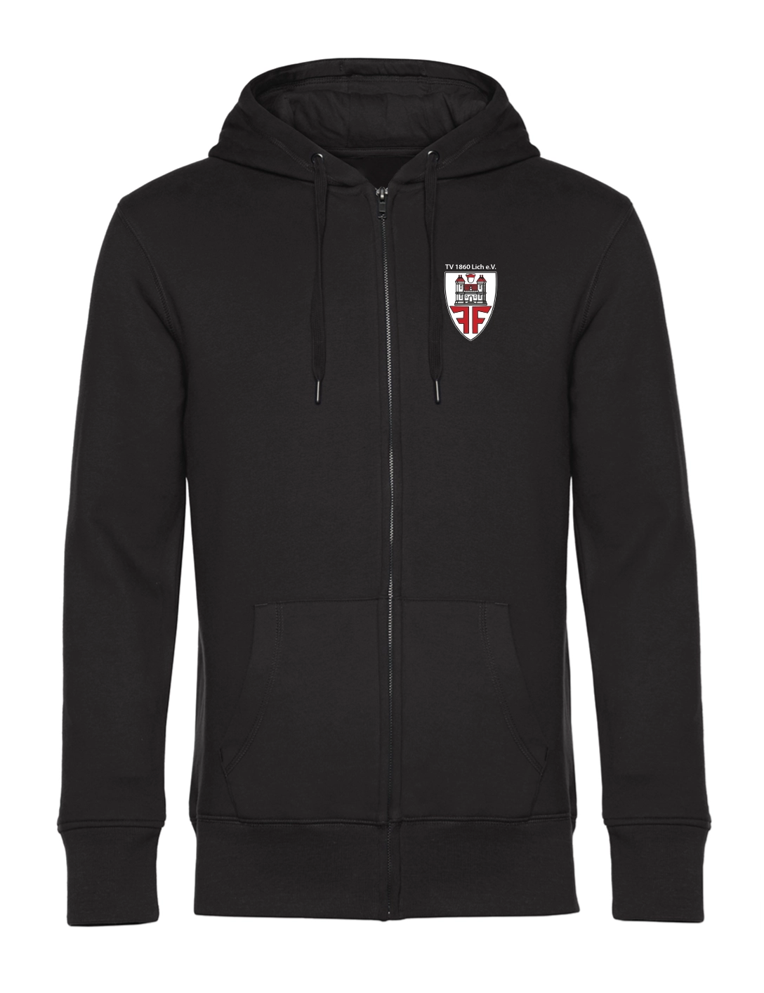 Zip Hoodie Herren schwarz