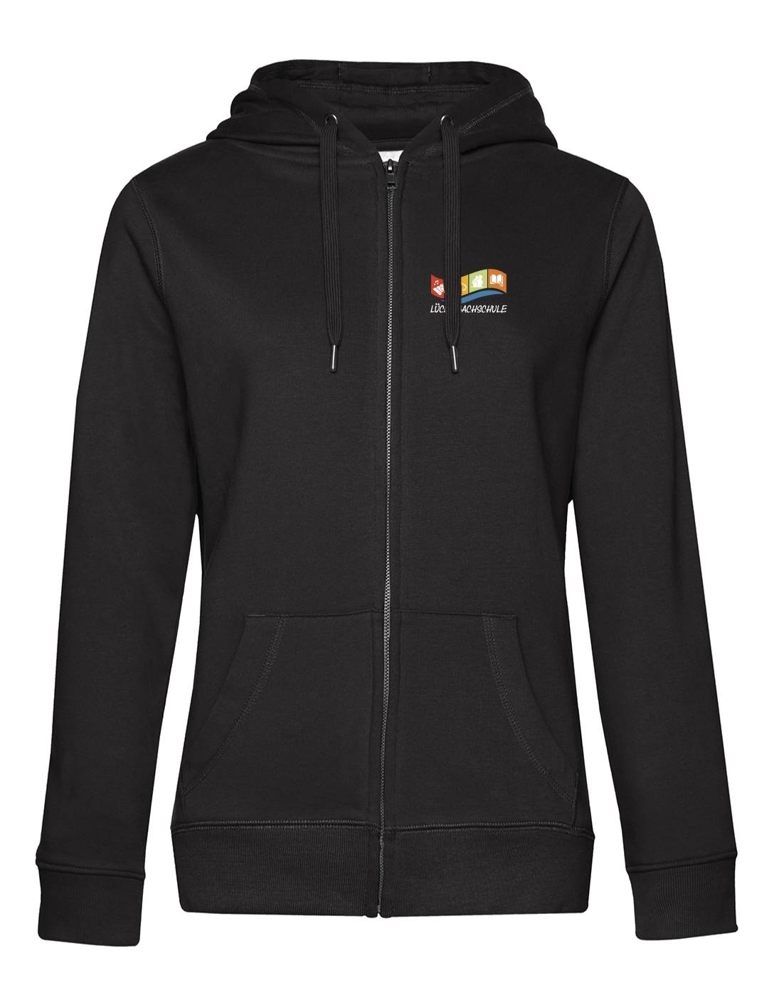 Zip Hoodie Damen schwarz