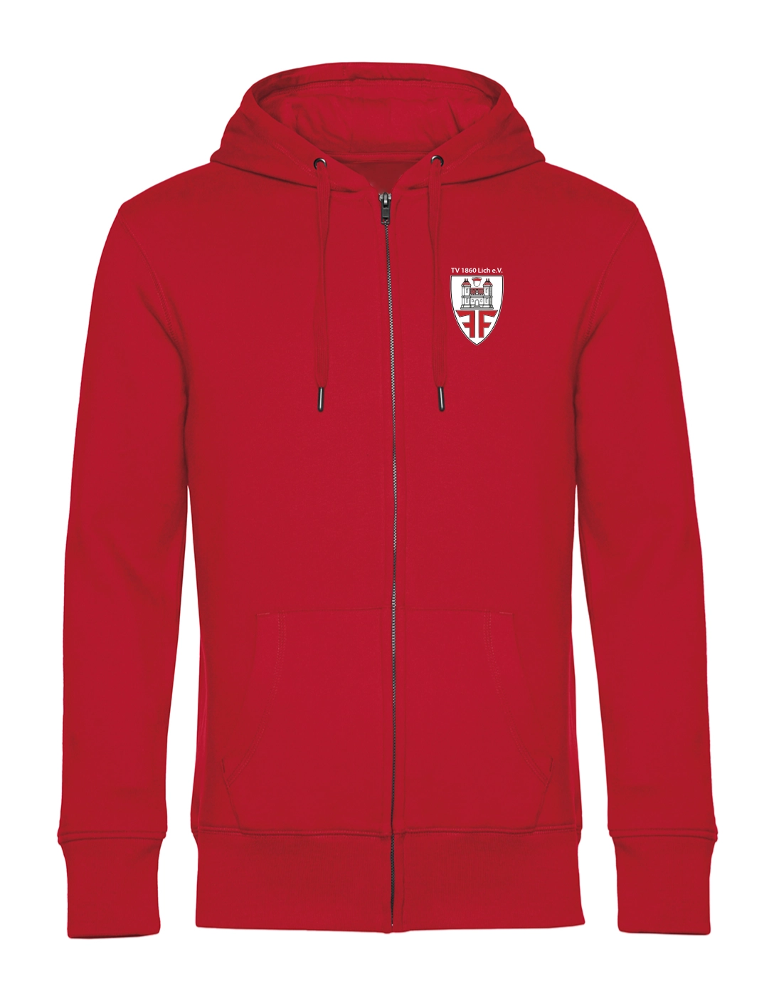 Zip Hoodie Herren rot