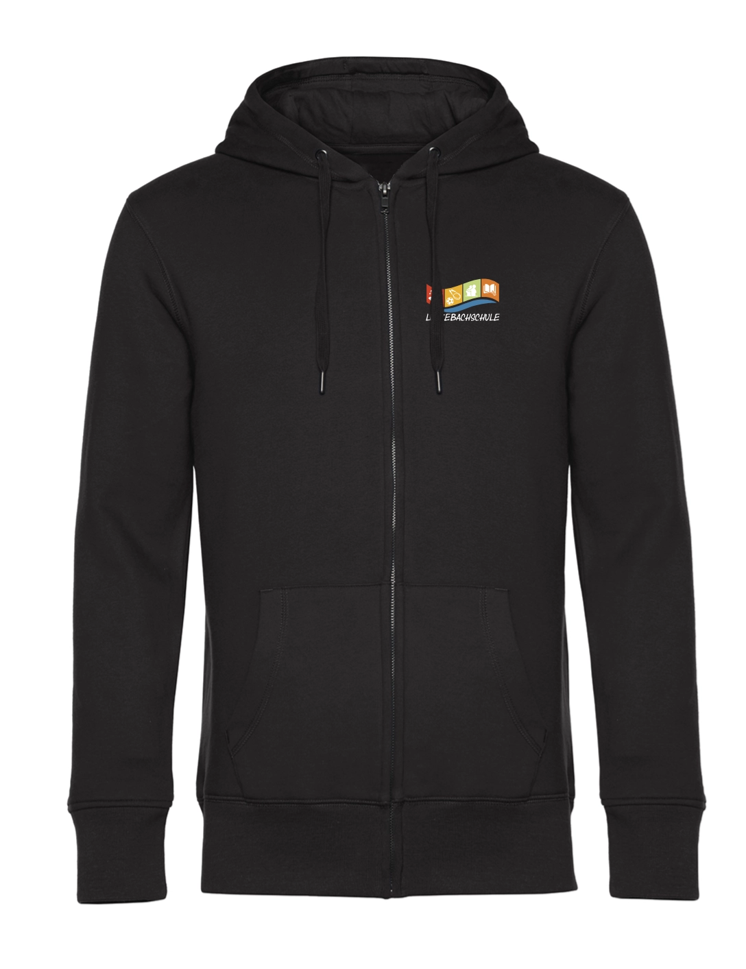Zip Hoodie Herren schwarz