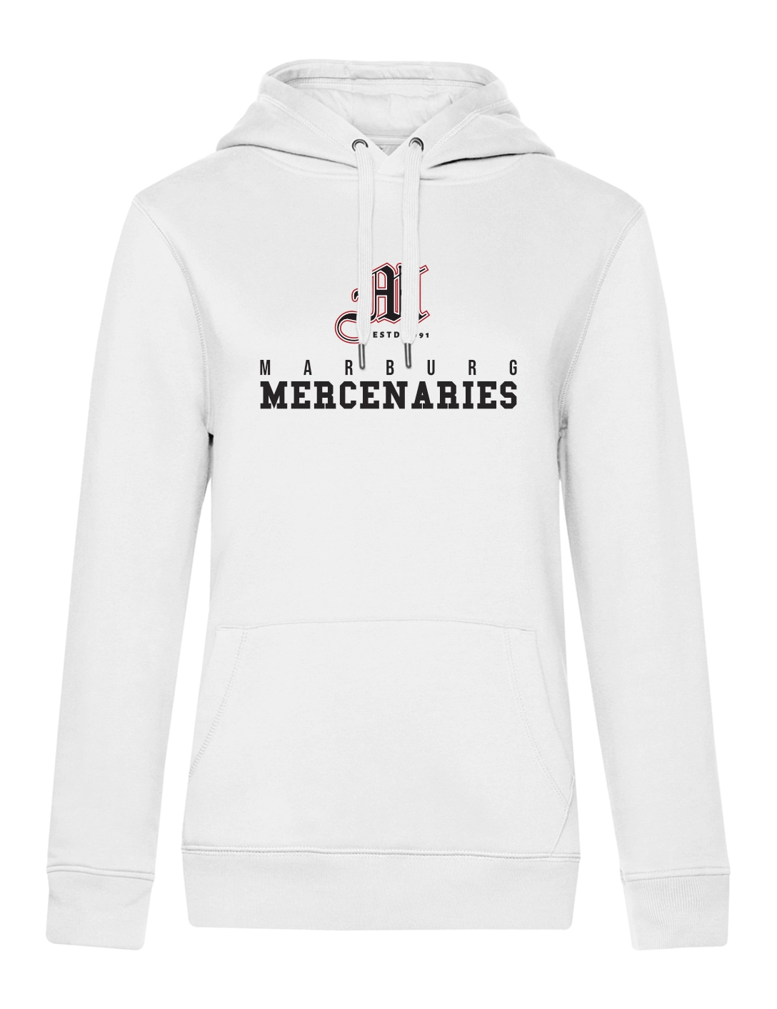 Hoodie Varsity Damen weiß