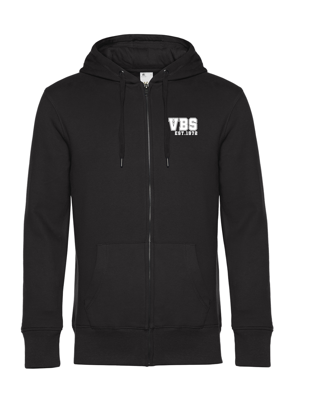 Zip-Hoodie Herren schwarz