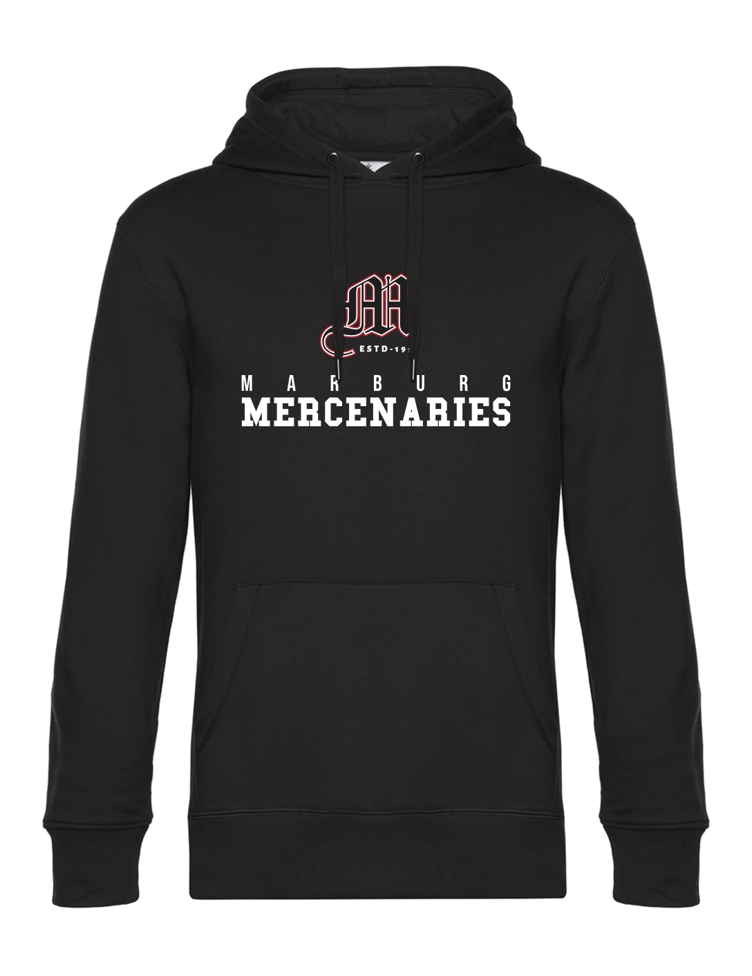 Hoodie Varsity Herren schwarz